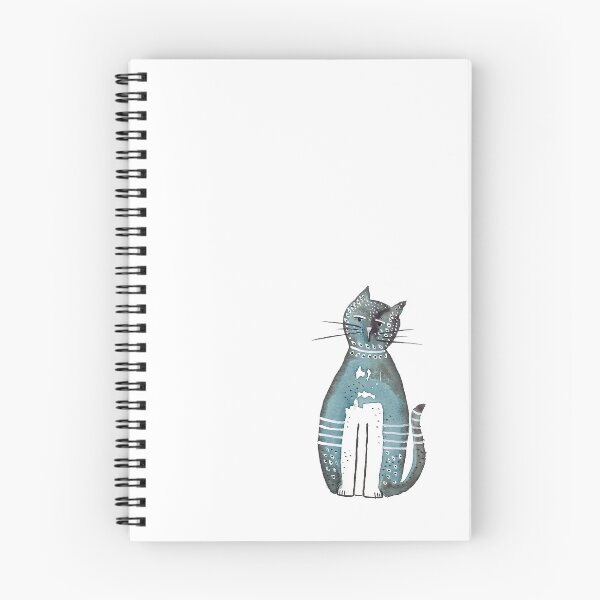 Item preview, watercolour indigo cat (front) - by Escarlata Fuster designed and sold by escarlatafuster.