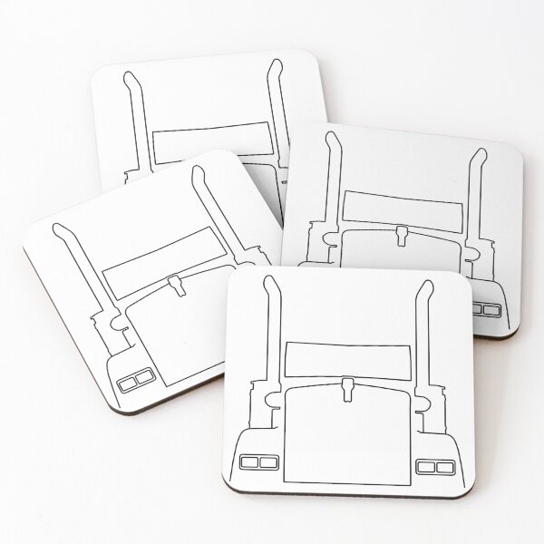Item preview, Kenworth big rig truck outline graphic (black) designed and sold by soitwouldseem.