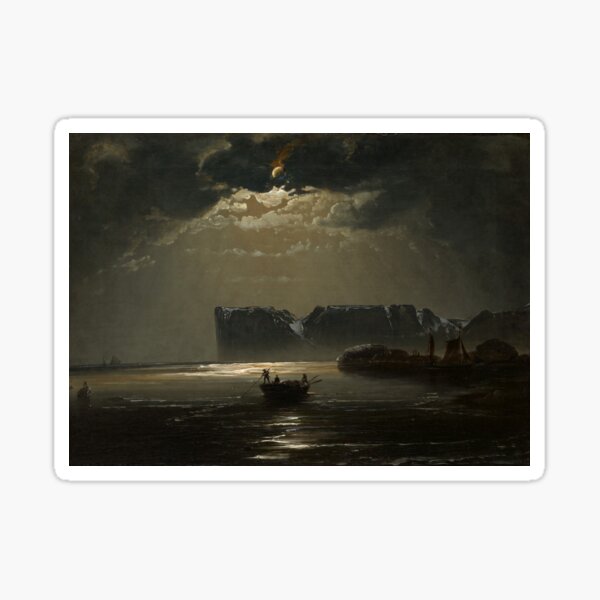 Das Nordkap bei Mondschein von Peder Balke, 1848 Sticker