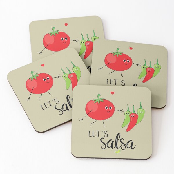 Item preview, Let's Salsa Cute Cartoon Tomato and Chillies designed and sold by HotHibiscus.
