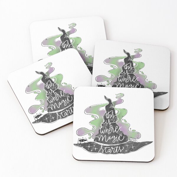 Item preview, This Is Where Magic Starts - Witch Magical Hat Drawing designed and sold by ClassicalHollow.