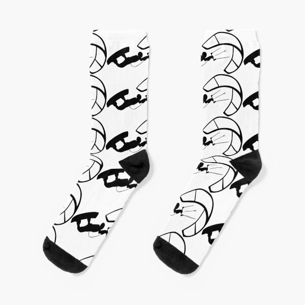Casual Socks With Handdrawn SURFER WAVE Creative Print Cotton Crew Socks For Men Women