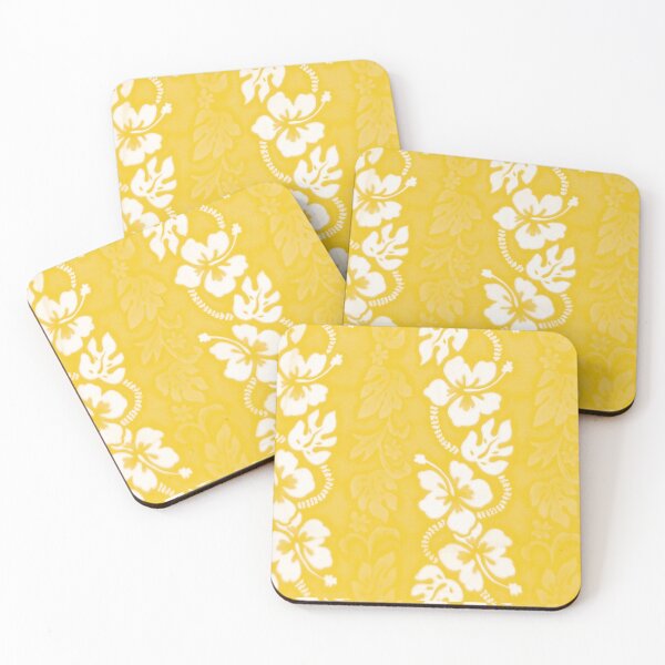 Item preview, Tropical Yellow White Hawaiian Shirt Hibiscus Pattern designed and sold by HotHibiscus.
