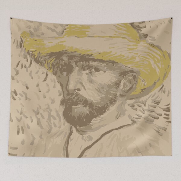 Item preview, Self-portrait with Straw Hat by Vincent van Gogh designed and sold by elforzi.