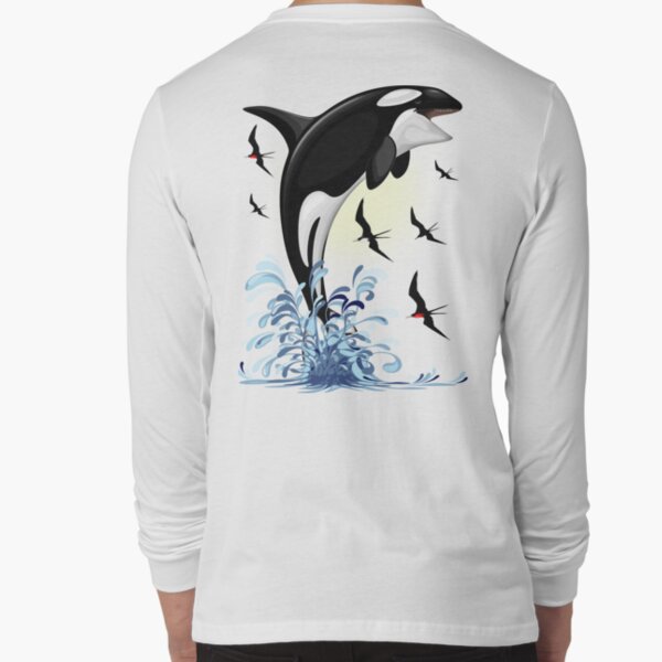 Orca Killer Whale jumping out the Ocean Long Sleeve T-Shirt