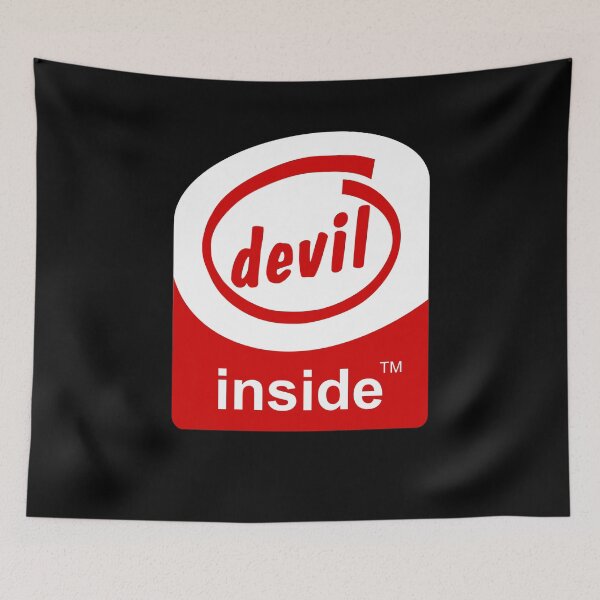 Item preview, Devil Inside Funny Logo Parody designed and sold by ELKaito.