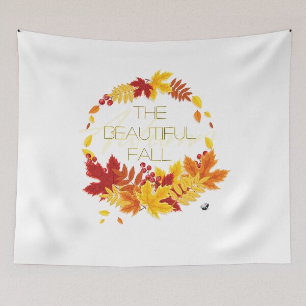 Item preview, Lettering The beautiful fall surrounded autumn leaves. designed and sold by Alexandra Kueny.