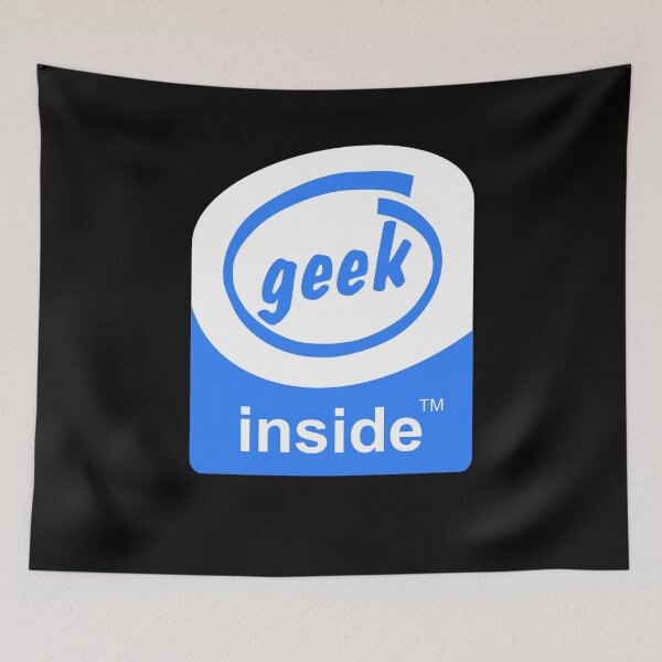 Item preview, Geek Inside Funny Logo Parody designed and sold by ELKaito.