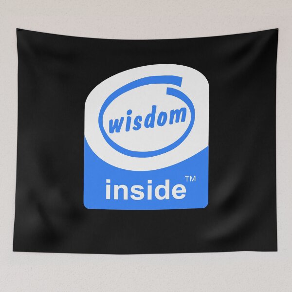 Item preview, Wisdom Inside Funny Logo Parody designed and sold by ELKaito.