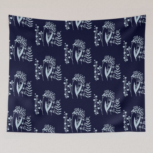 Item preview, Powder Blue Wildflowers designed and sold by madtoyman.