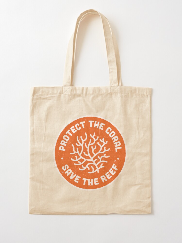 coral tote bag