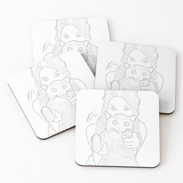 Item preview, Pretty Girl with Cat designed and sold by Jairo Guarin.