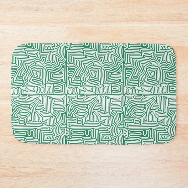 Item preview, White Line Pattern on Green Background designed and sold by designcardinal.