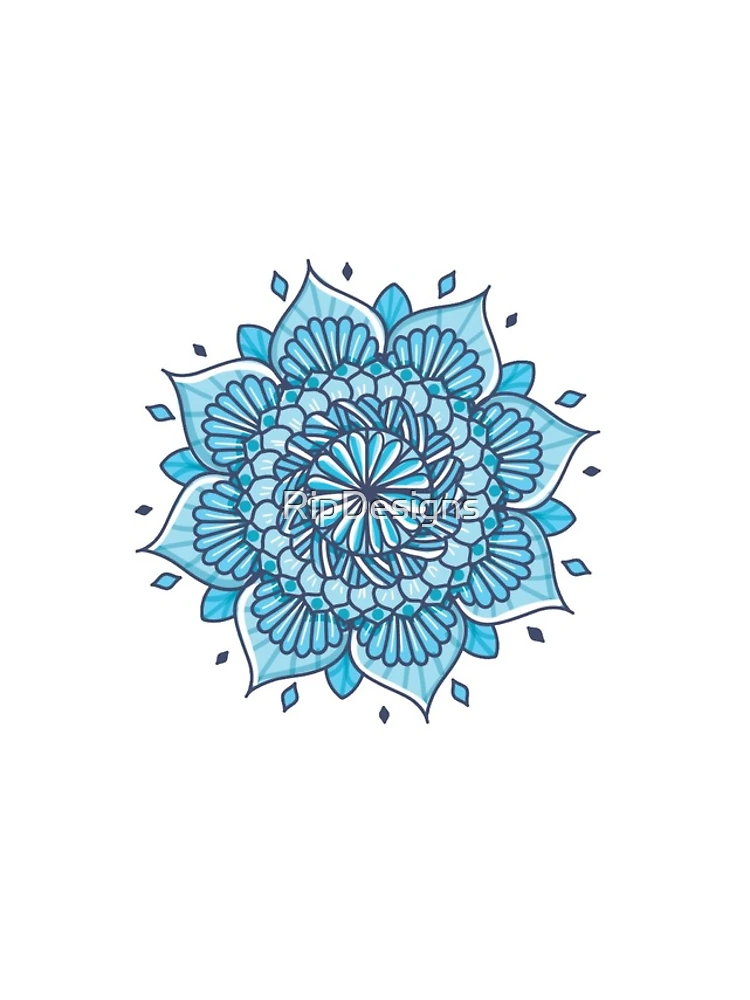 Thumbnail 5 of 5, iPhone Case, Blue Gradient Mandala Sticker designed and sold by RipDesigns.