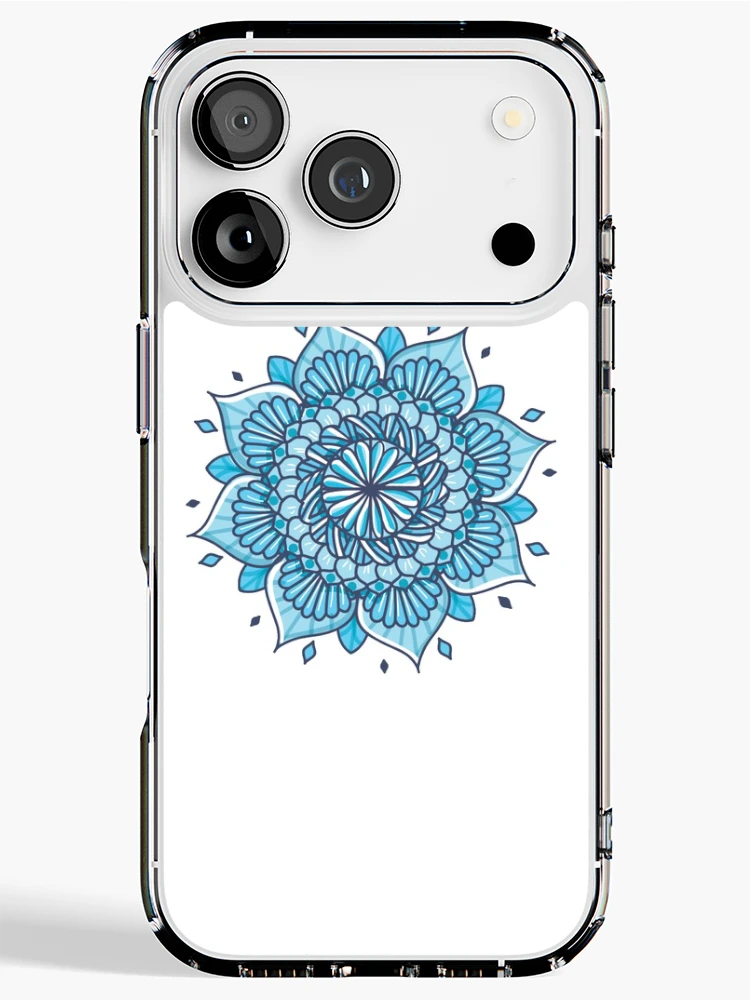 Thumbnail 1 of 5, iPhone Case, Blue Gradient Mandala Sticker designed and sold by RipDesigns.