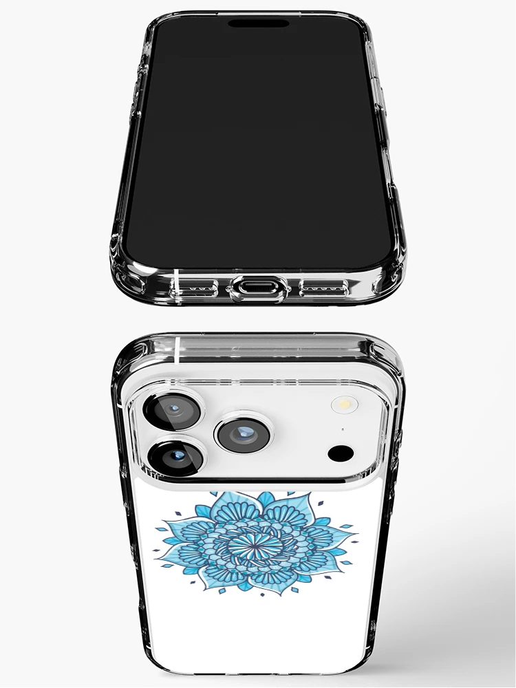 Thumbnail 3 of 5, iPhone Case, Blue Gradient Mandala Sticker designed and sold by RipDesigns.