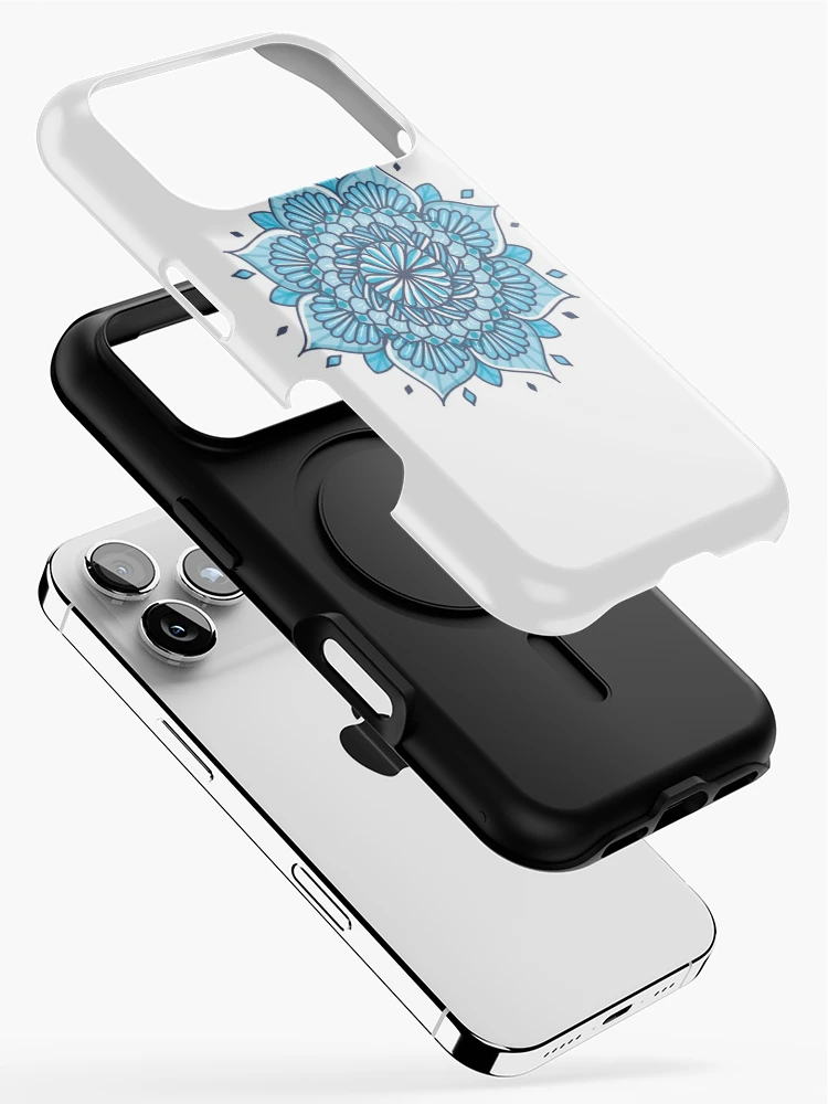 Thumbnail 2 of 4, iPhone Case, Blue Gradient Mandala Sticker designed and sold by RipDesigns.