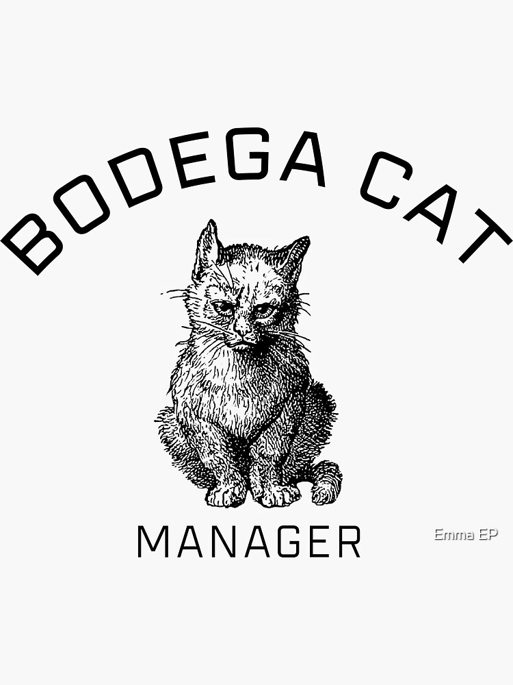 Bodega Cat Sticker for Sale by beezlebuddy Redbubble