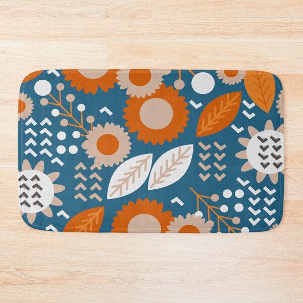 Item preview, Winter Festive with flowers in blue designed and sold by cocodes.