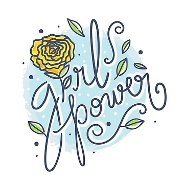 Artwork thumbnail, Girl Power Floral Sticker by RipDesigns