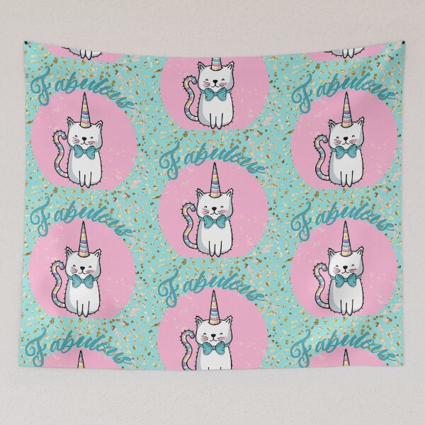 Item preview, Pretty Unicorn Cat - birthday Cat designed and sold by Bebichic.