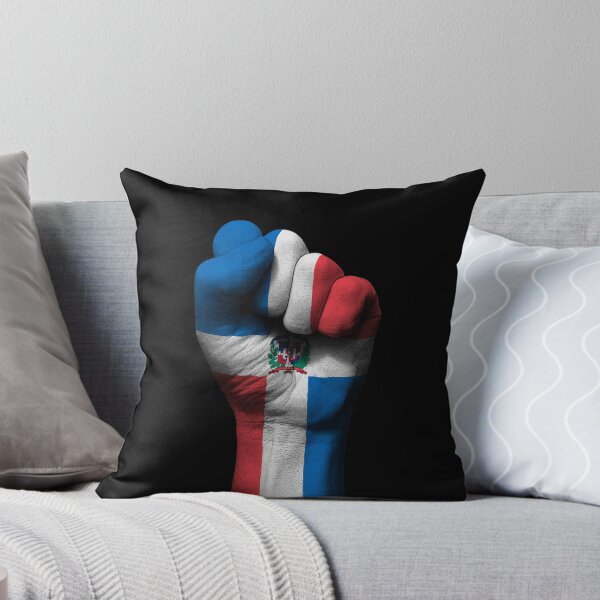Item preview, Flag of Dominican Republic on a Raised Clenched Fist  designed and sold by JeffBartels.