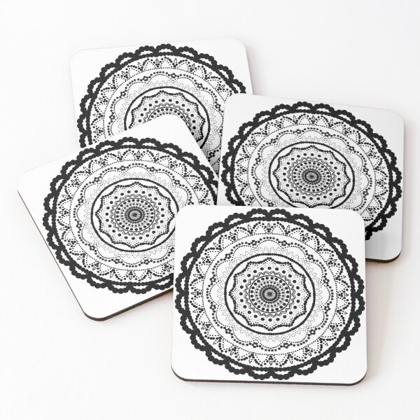 Item preview, Black Dotwork Mandala designed and sold by PrinceBreezi.