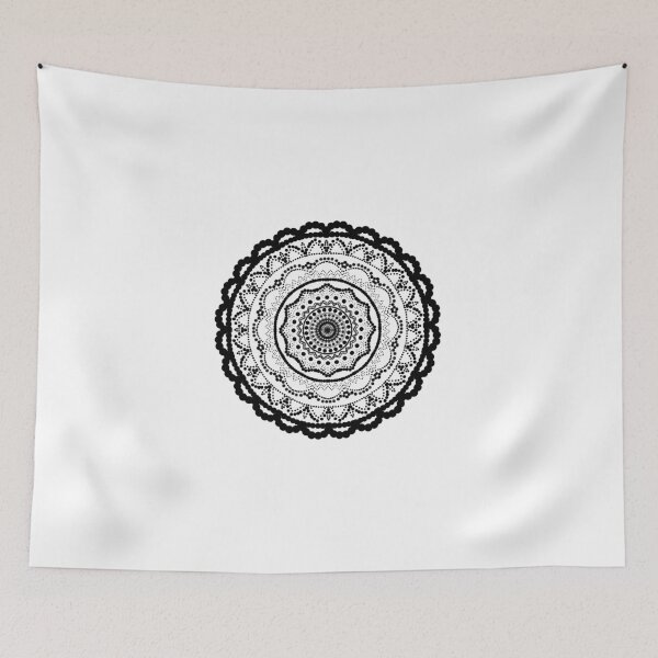 Item preview, Black Dotwork Mandala designed and sold by PrinceBreezi.