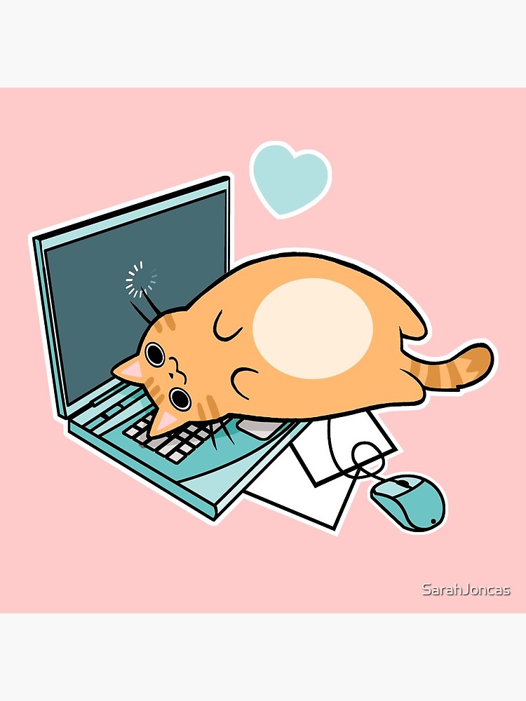 Nette Laptop-Katze von SarahJoncas