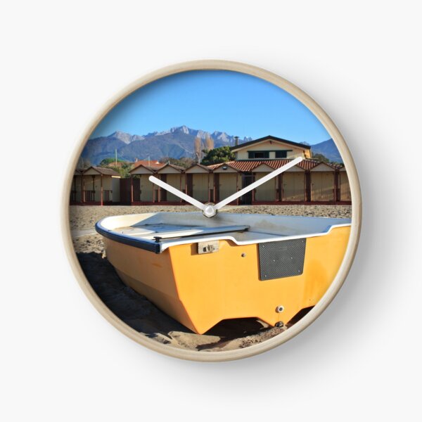 Item preview, photo of a yellow boat on a sandy beach designed and sold by alessiapenny.