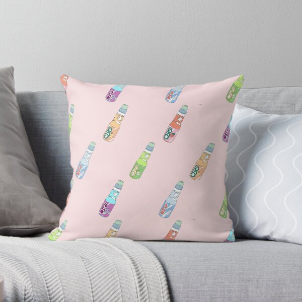 Kawaii Soda Drink Pattern Throw Pillow
