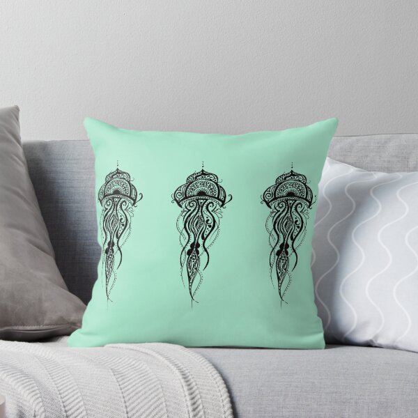 Item preview, Mint Green Jellyfish Mandala designed and sold by inklingsbyellie.