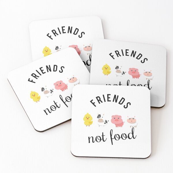 Item preview, Friends Not Food Animals -  Vegetarian Vegan Message Farmhouse designed and sold by Bebichic.