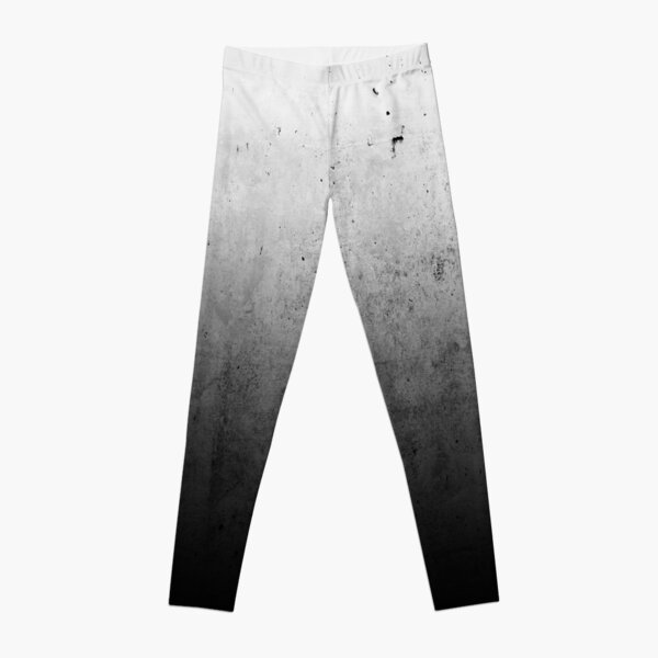 Black Ombre on Concrete Texture Leggings
