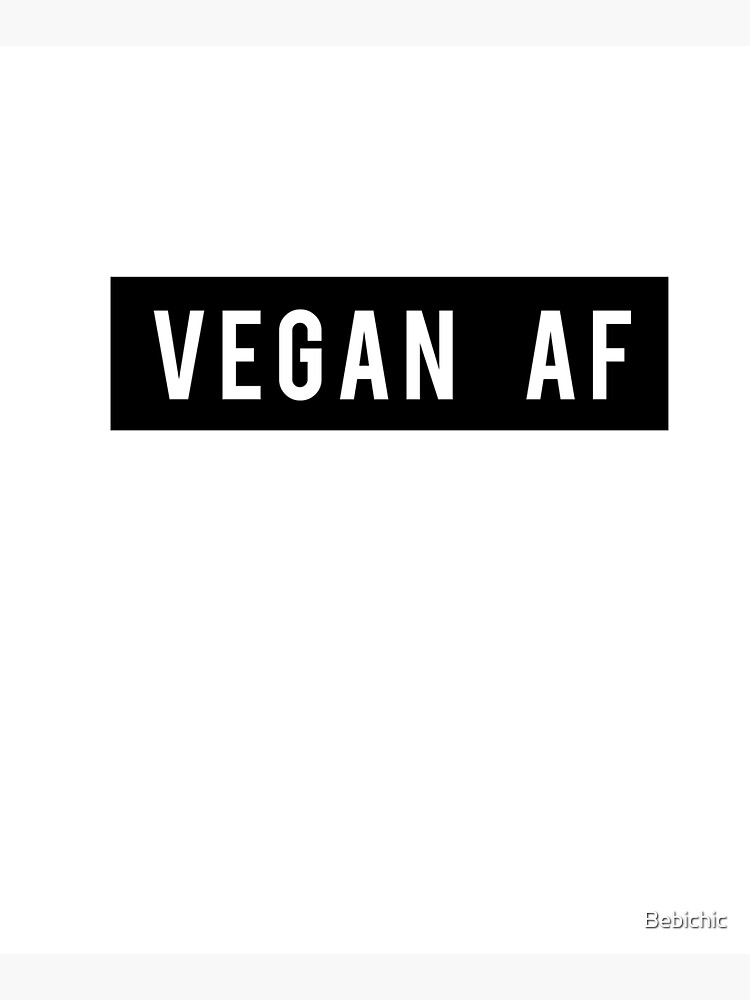 Vegan AF Animal Lovers - Vegetarian message  Tote Bag for Sale by Bebichic