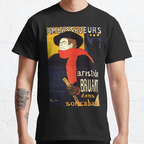 TOULOUSE LAUTREC. Ambassadeurs Aristide Bruant in his cabaret, POSTER. Classic T-Shirt