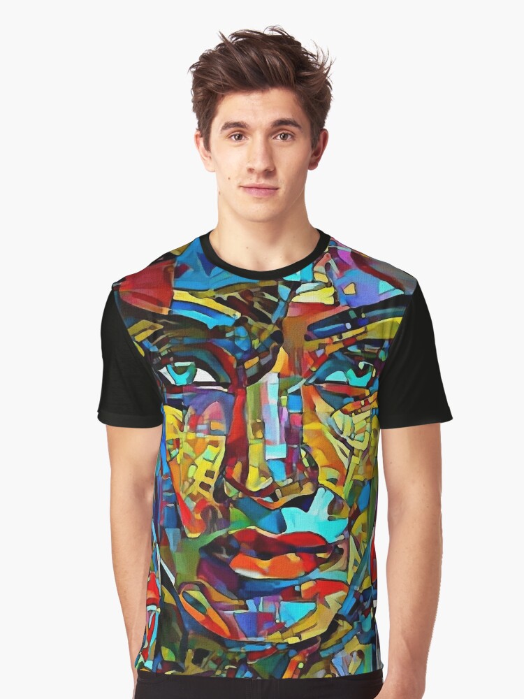 Carnival, multicolor portrait, Lea Roche paintings | Graphic T-Shirt