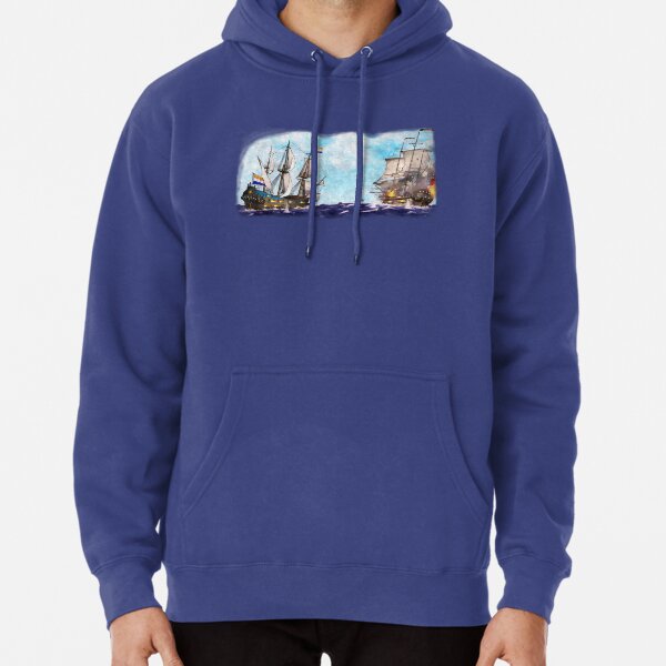 Anglo-Dutch Sea Battle Pullover Hoodie