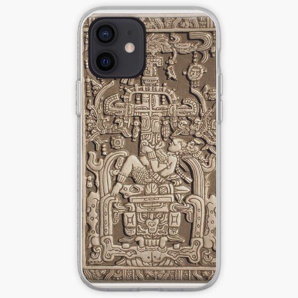 Ancient Astronaut. Pakal, Maya, sarcophagus lid. iPhone Soft Case
