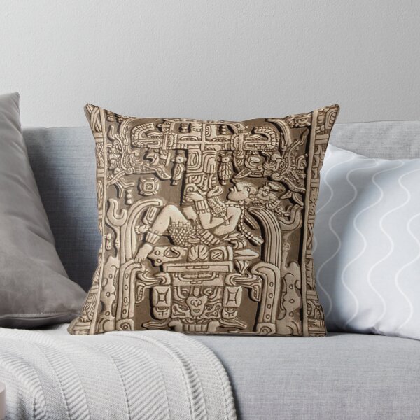 Astronauta antiguo. Pakal, Maya, tapa del sarcófago. Cojín