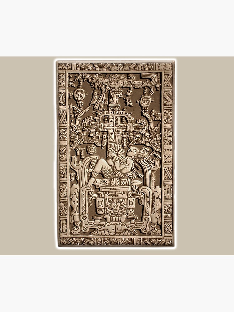 Ancient Astronaut. Pakal, Maya, sarcophagus lid. by TOMSREDBUBBLE