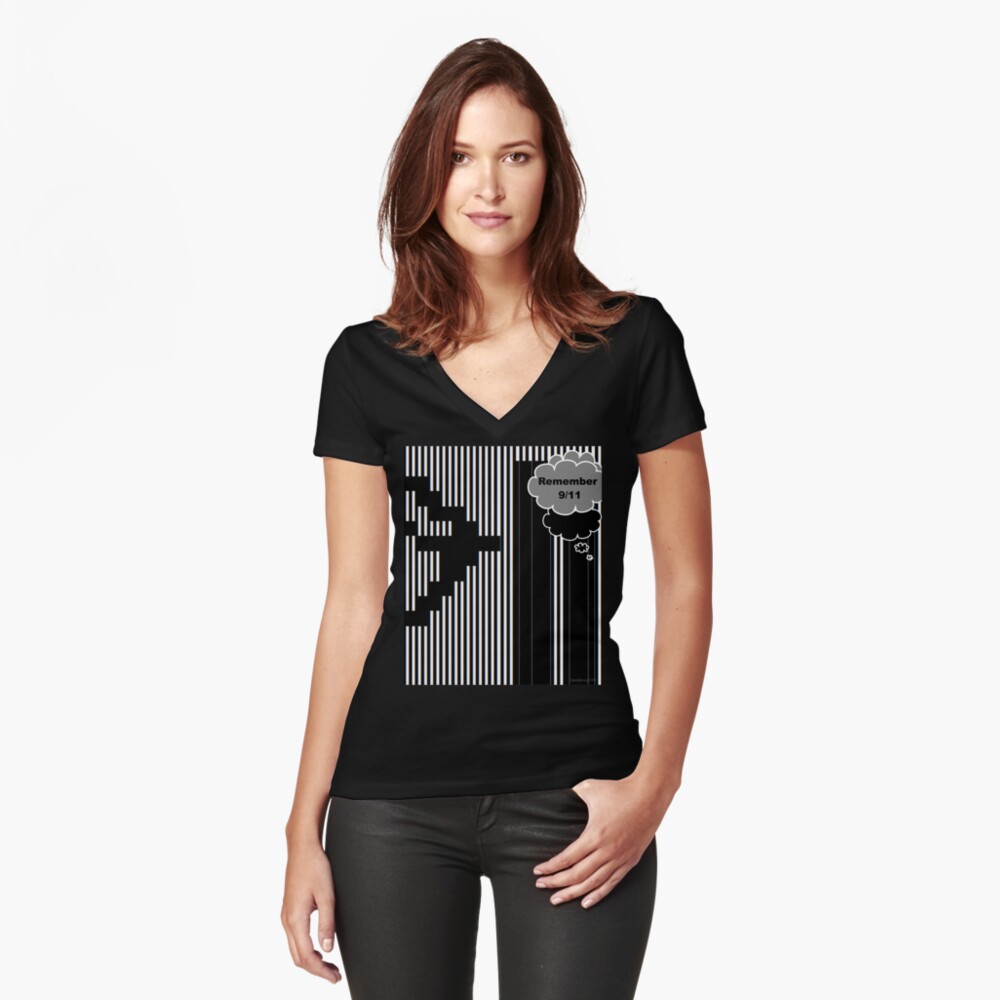 Item preview, Fitted V-Neck T-Shirt designed and sold by EyeMagined.