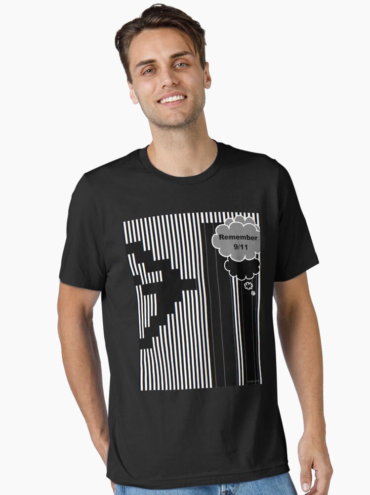 Thumbnail 1 of 7, Essential T-Shirt, 9/11 Ascii designed and sold by EyeMagined.