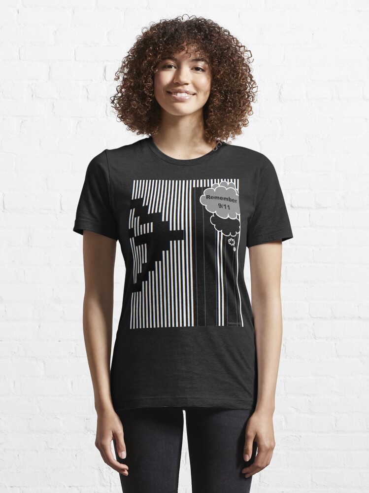 Thumbnail 6 of 7, Essential T-Shirt, 9/11 Ascii designed and sold by EyeMagined.