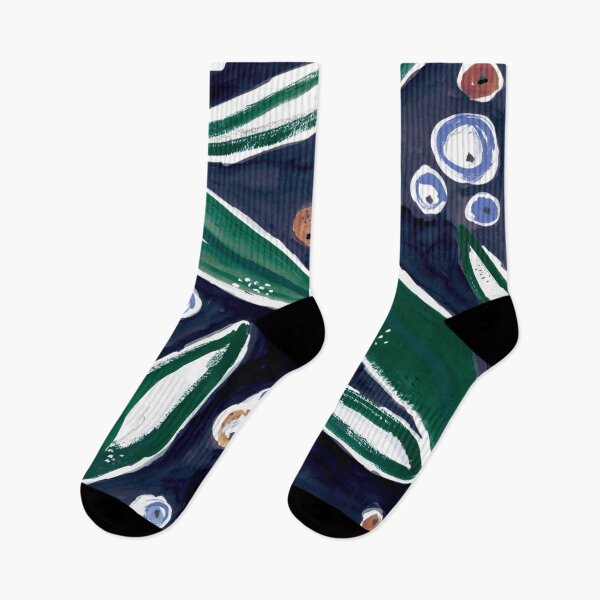 Item preview, Autumn leaves - terracotta navy and green designed and sold by laura didthis.