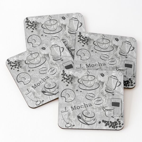 Item preview, Grunge Coffee Background - Black & White designed and sold by serenaking.