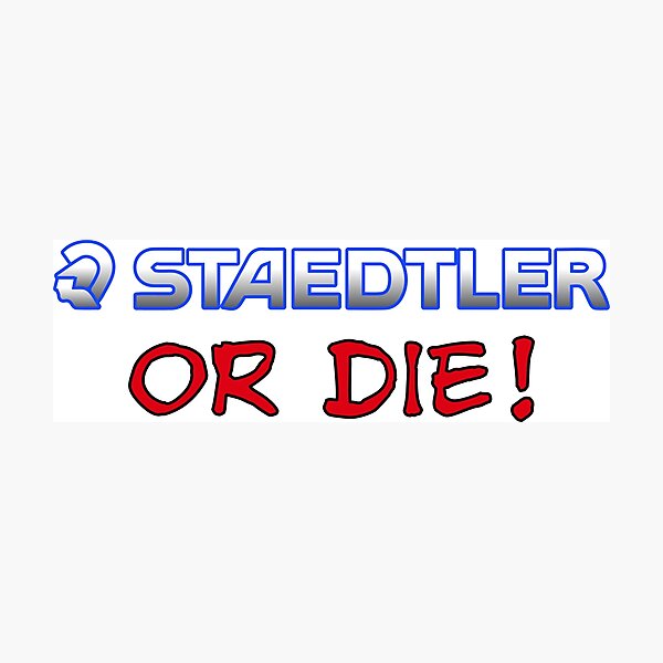 Item preview, Staedtler or Die ! designed and sold by CreepyKards.