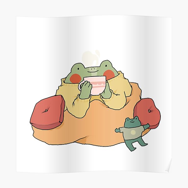 Cozy Frog Poster For Sale By Peachy Doodle Redbubble 3812