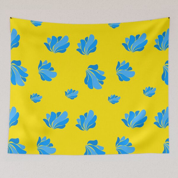 Item preview, vintage fantasy blue shells designed and sold by Filigranas Digitales.