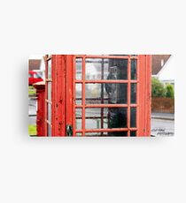 Red Telephone Booth Metal Print